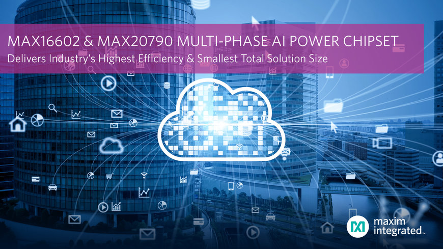 MAXIM INTEGRATED’S MULTI-PHASE AI POWER CHIPSET DELIVERS INDUSTRY’S HIGHEST EFFICIENCY AND SMALLEST TOTAL SOLUTION SIZE